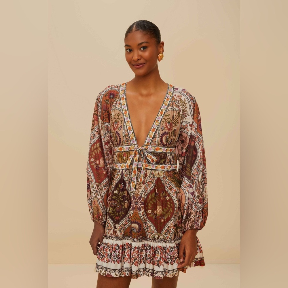 Farm Rio: Multicolor Romantic Nature Mini Dress